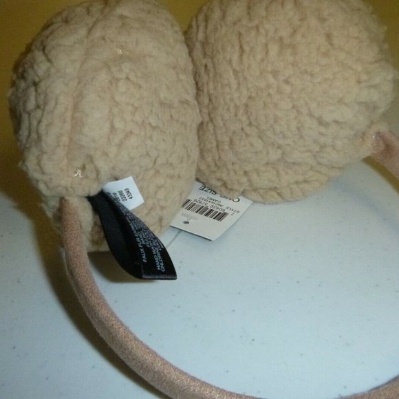 INC International Concepts TEDDY soft faux-fur Ear Warmer earmuff puff Camel -OS - Picture 3 of 3